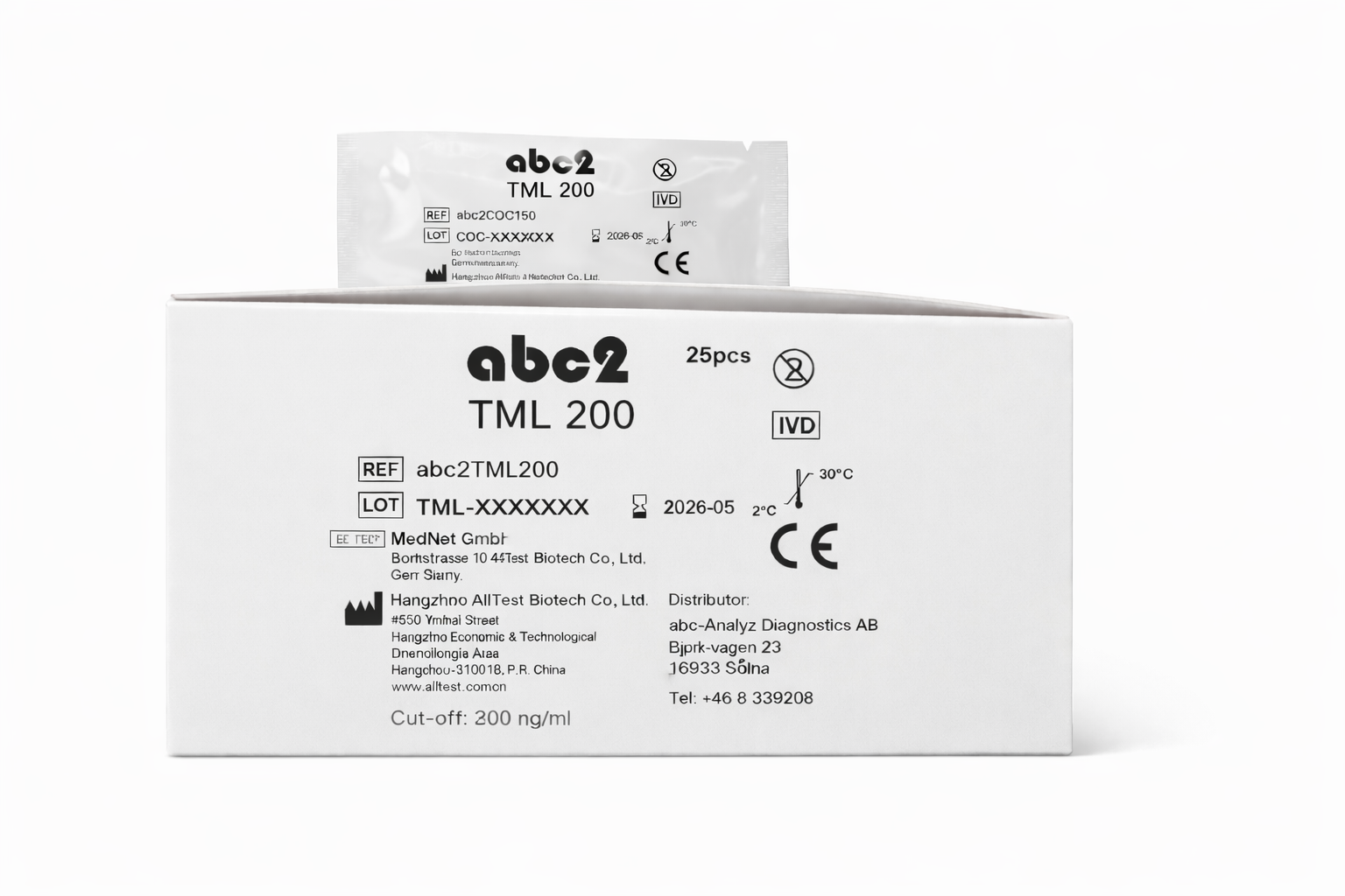 Produktbild - VF000184202 - Drogtest singelsticka för urin tramadol 25-pack