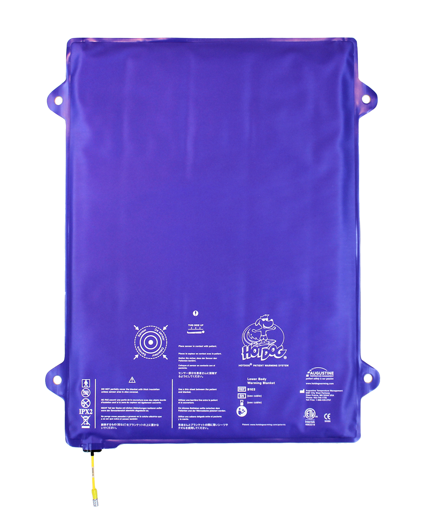 Produktbild - VF7003144 - Elvärmetäcke till HotDog, halvkropp, överliggande 98x75cm