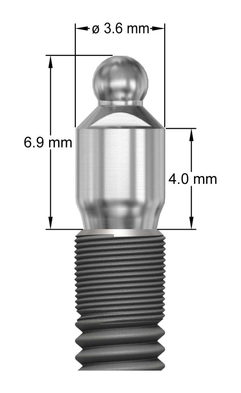 Produktbild 1 - 25687 - Ball abutment EV 3,6x4mm
