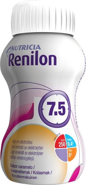 Produktbild - 49860 - Renilon 7.5 kosttillägg för njursjuka proteinrik karamell 200kcal/100ml 125ml