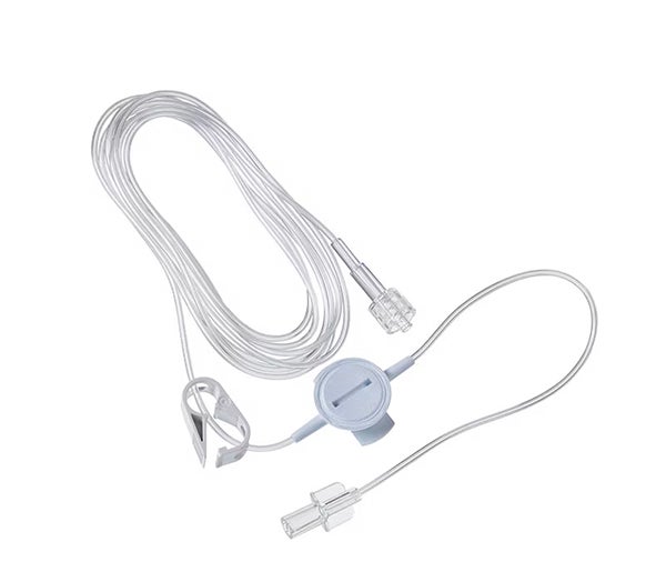 Produktbild - 61252 - Infusionsslang till sprutpump IVAC 770/IVACP7000/ASENA CC inert med tryckavkännare och luer-lock 200cm