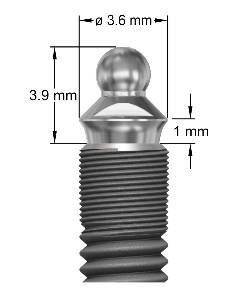Produktbild 1 - 25684 - Ball abutment EV 3,6x1mm