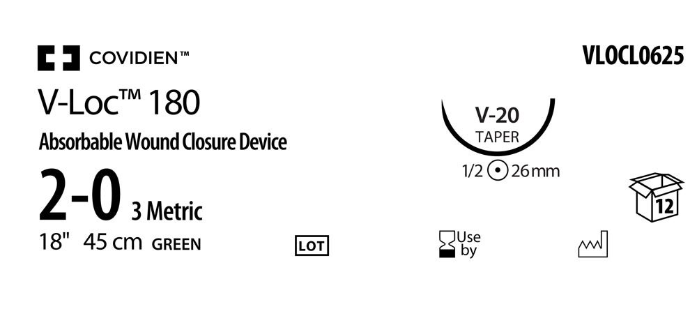 Produktbild - VF000150772 - V-LOC™ 180 ABS 2-0 GREEN 45CM V-20 X12