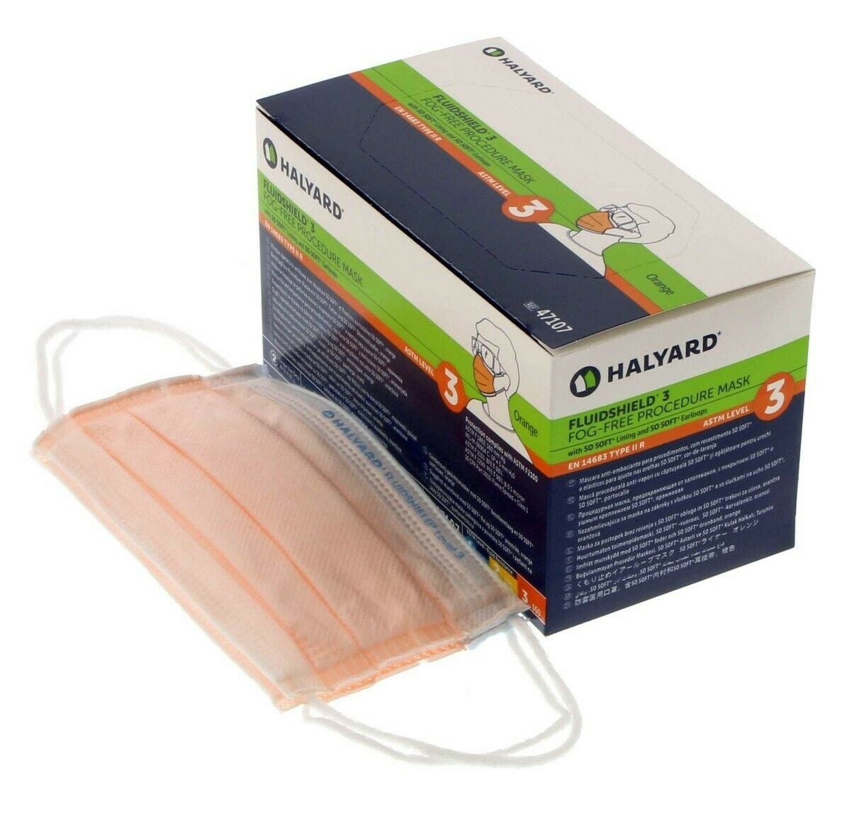 Produktbild - VF000184996 - Munskydd klass IIR med öronband för glasögonbärare och känslig hud