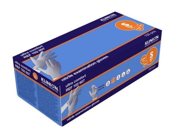 Produktbild - 63807 - Undersökningshandske nitril blå strl S