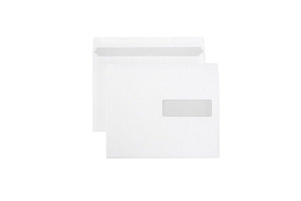 Produktbild - 65257 - Kuvert med fönster självhäftande vitt C5H2 90g
