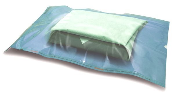 Produktbild - 49220 - Sterilpåse förlängd hållbarhet plast/förstärkt cellulosa till ångautoklav 320mmx50cm