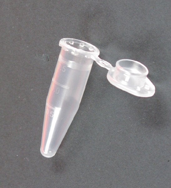 Produktbild - 59134 - Mikrorör koniskt ofärgat graderat med vidhängande platt lock och skrivfält för centrifugering upp till 20000g 1,5ml