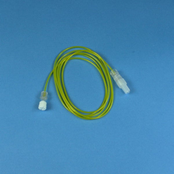 Produktbild - 62373 - Förlängningsslang till sprutpump luer-lock hane/hona för ljuskänsliga infusioner vit 150cm