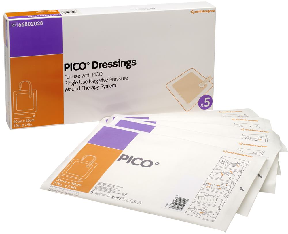 Produktbild - VF000176763 - Sårförband för NPWT PICO (7 och 14) engångsförband 20x20cm 5-pack