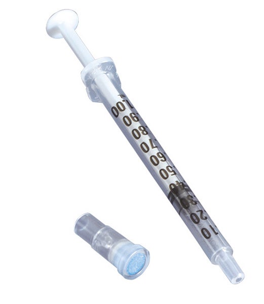 Produktbild - 46891 - Blodgasspruta hepariniserad luer-lock med filter för blodfri luftning 3ml