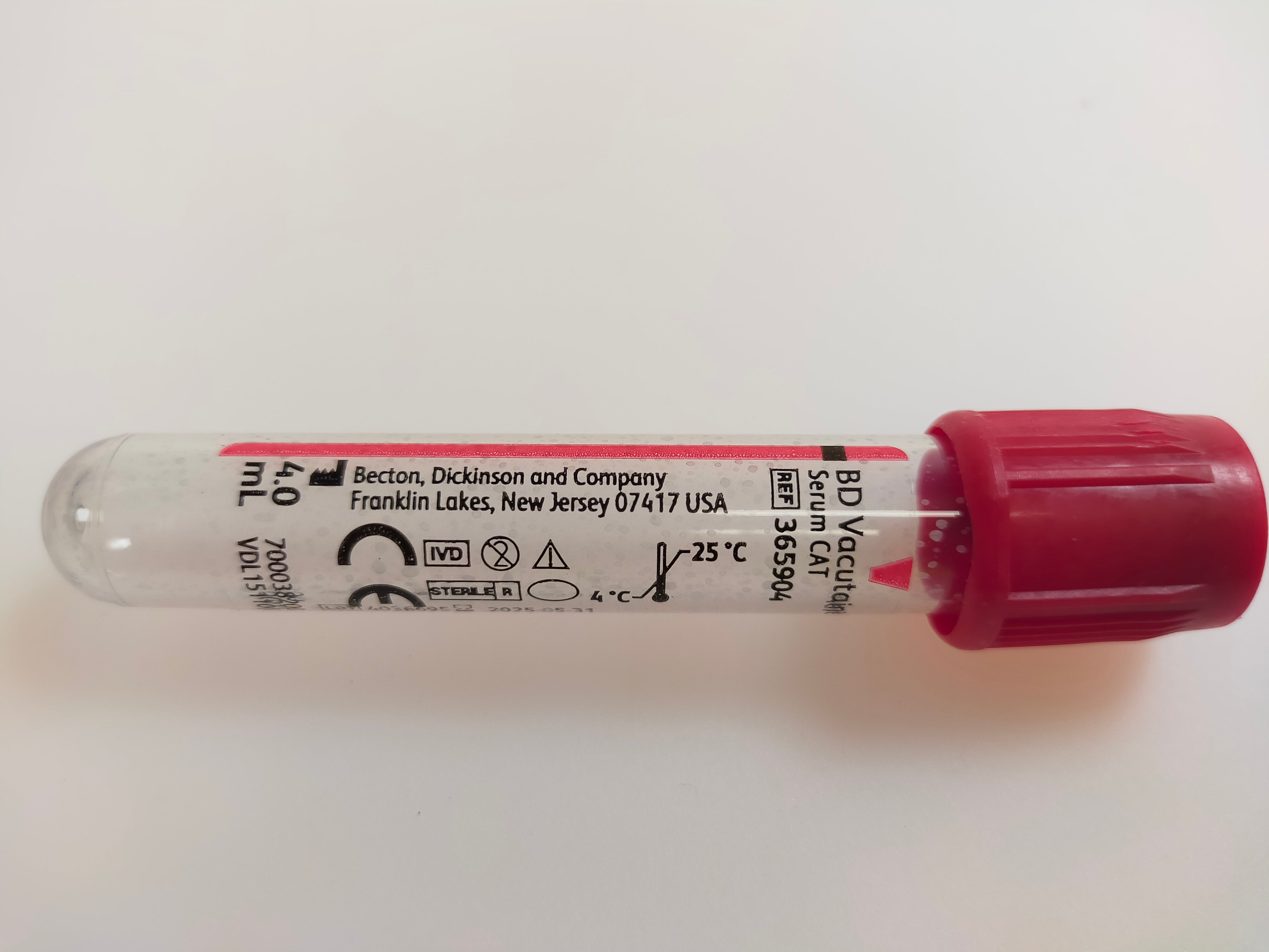 Produktbild - VF7000002 - Rör vakuum pl 5/4ml röd Serumanalys koagulationsaktivator