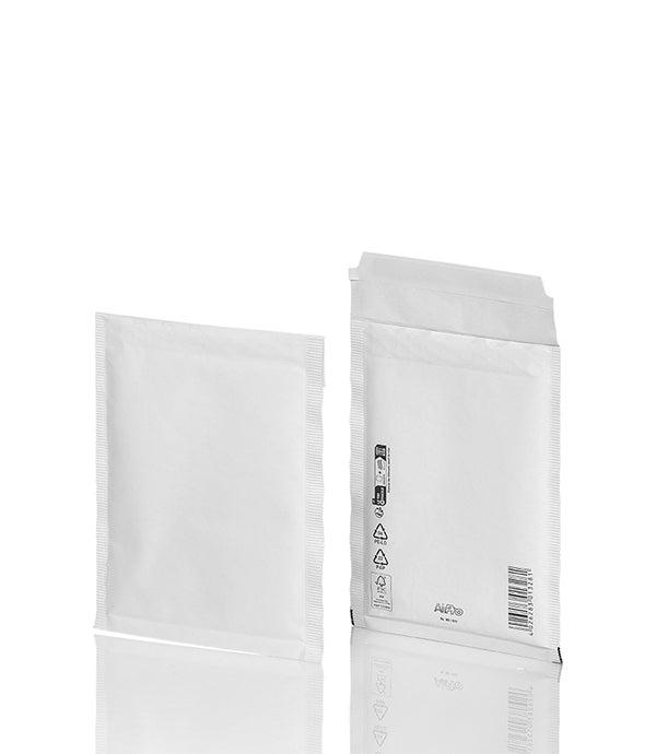 Produktbild - 60853 - Påse plastvadd vit självhäftande utan tryck ej för biologiska prover 145x215mm