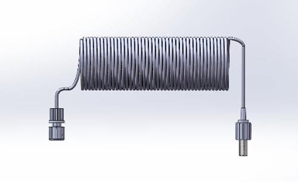 Produktbild - 57801 - Infusionsförlängningsslang spiral micro utan avstängning luer-lock hane/hona 1,0x1,9mm 300cm