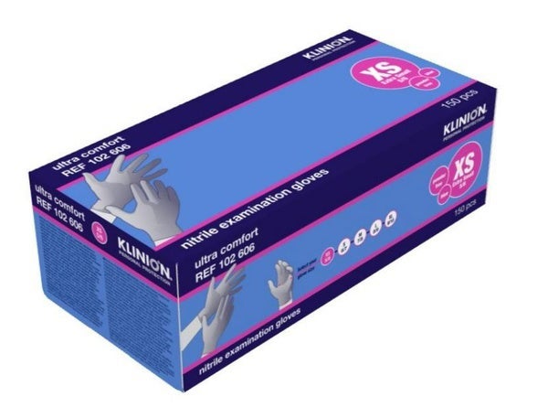 Produktbild - 63806 - Undersökningshandske nitril blå strl XS