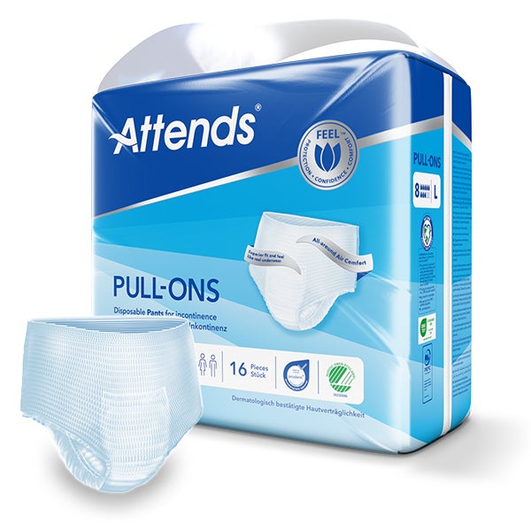 Produktbild - 59672 - Byxblöja vuxen med rivbar sida absorberande 659ml höft 100-140cm strl L