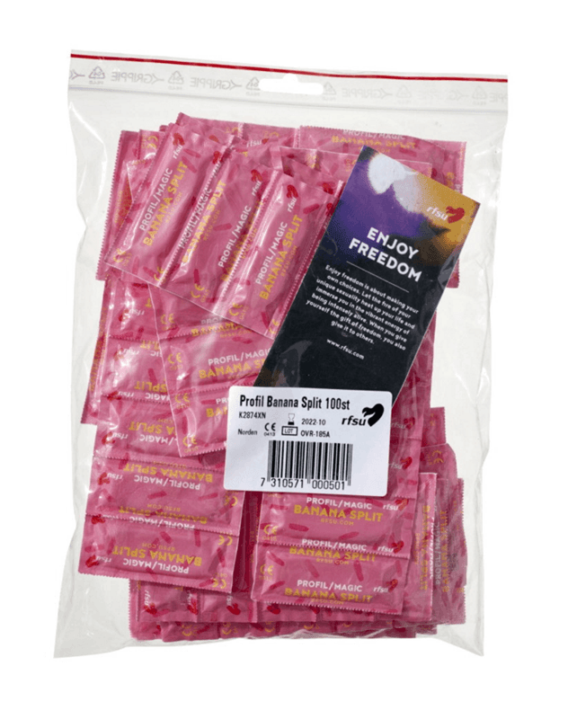 Produktbild - VF7003113 - Kondom med smak banan 53mm RFSU 100-pack