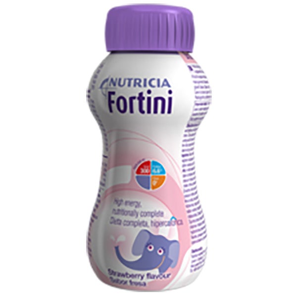 Produktbild - 62953 - Fortini kosttillägg för barn jordgubb 150kcal/100ml 200ml