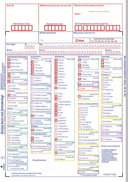 Produktbild - 84373 - Remiss kemi och farmakologi Akademiska sjukhuset med etiketter