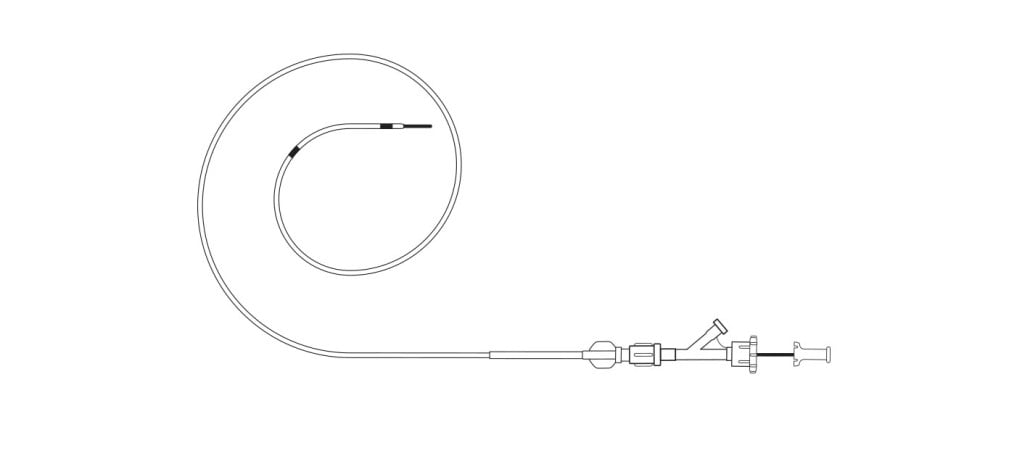 Produktbild - VF000154298 - Trombolyskateter Fountain med 1 infusionsspruta och 1 reservspruta 4Fr 45cm 20cm infusion