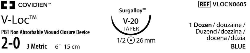 Produktbild - VF000150761 - V-LOC™ PBT 2-0 BLUE 15CM V20 X12
