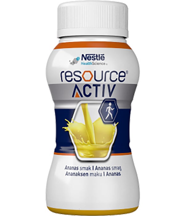 Produktbild - 62956 - Resource Activ kosttillägg komplett för äldre ananas 150kcal/100ml 200ml