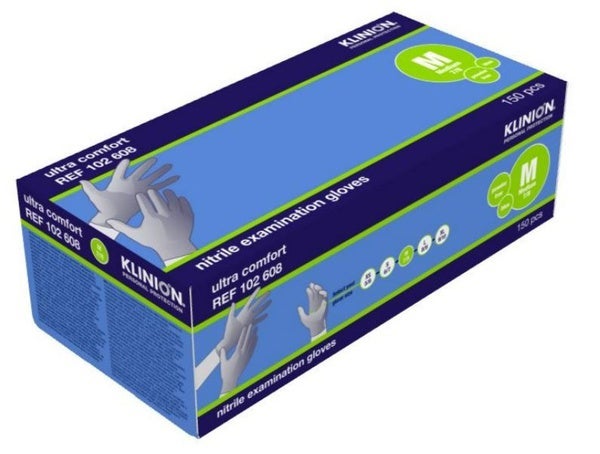 Produktbild - 63808 - Undersökningshandske nitril blå strl M