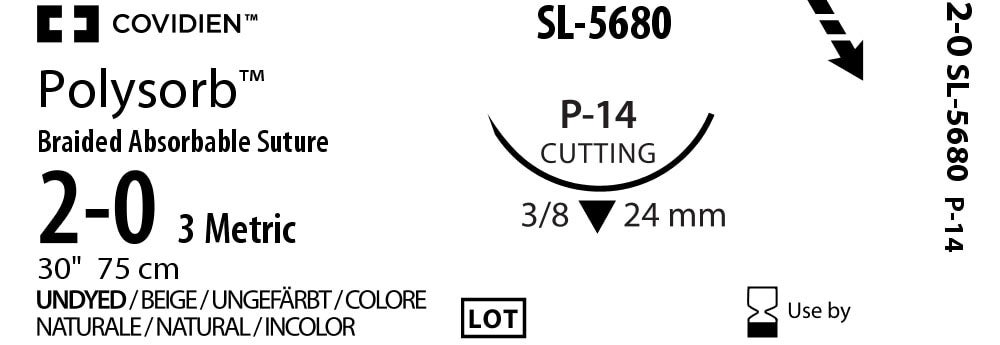 Produktbild - VF000150423 - POLYSORB™ 2-0 UND 75CM P-14 X36