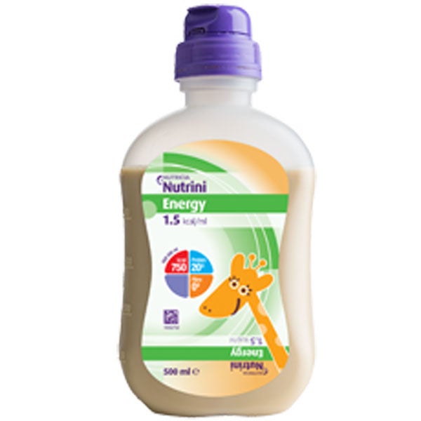 Produktbild - 58380 - Nutrini Energy sondnäring för barn 150kcal/100ml 500ml