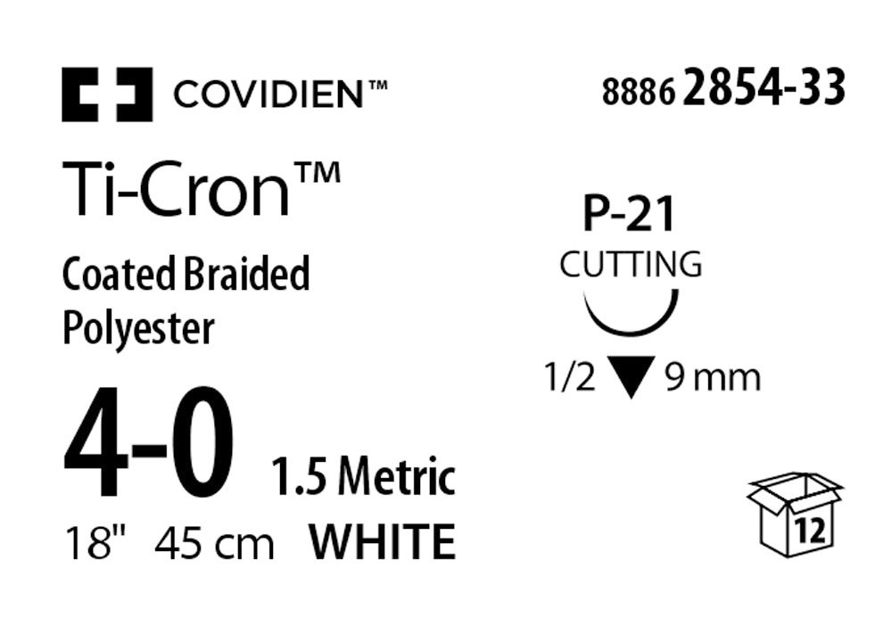 Produktbild - VF000150165 - TICRON™ 4-0 WHITE 45CM P-21 X12