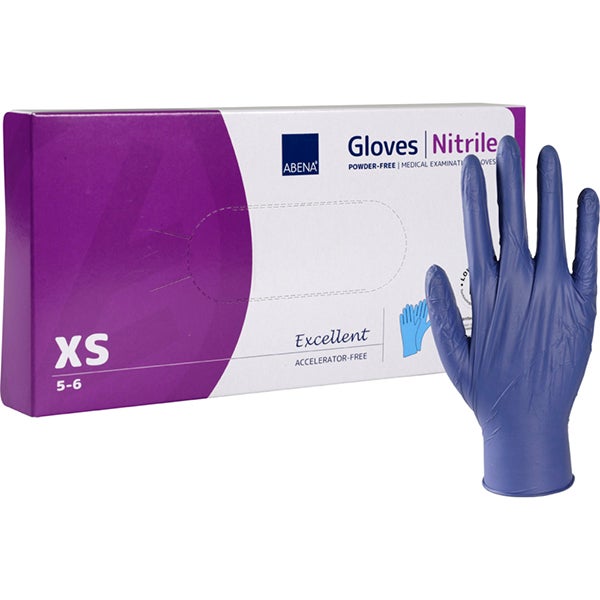 Produktbild - 63791 - Undersökningshandske nitril blå strl XS