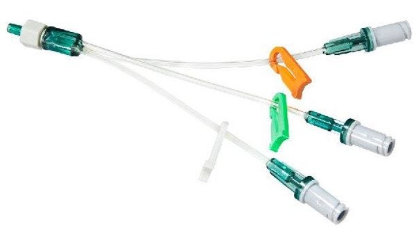 Produktbild - 57384 - 2-vägs kopplingsset med 3 injektionsmembran neutral avslutning och luer-lock 10cm