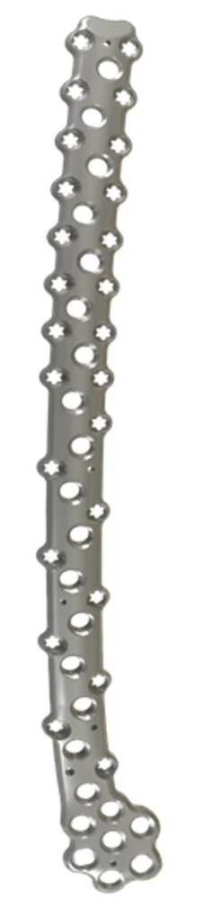 Produktbild - VF7002672 - Lateralplatta vinkelstabil för femur distal fraktur höger 369mm 18 hål