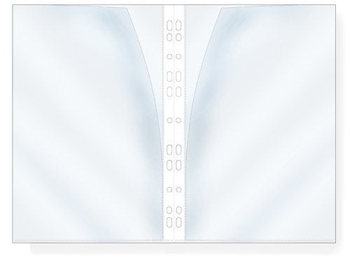 Produktbild - 40752 - Plastficka dubbel hålad klar för journaler A3 vikt till A4 0,20mm