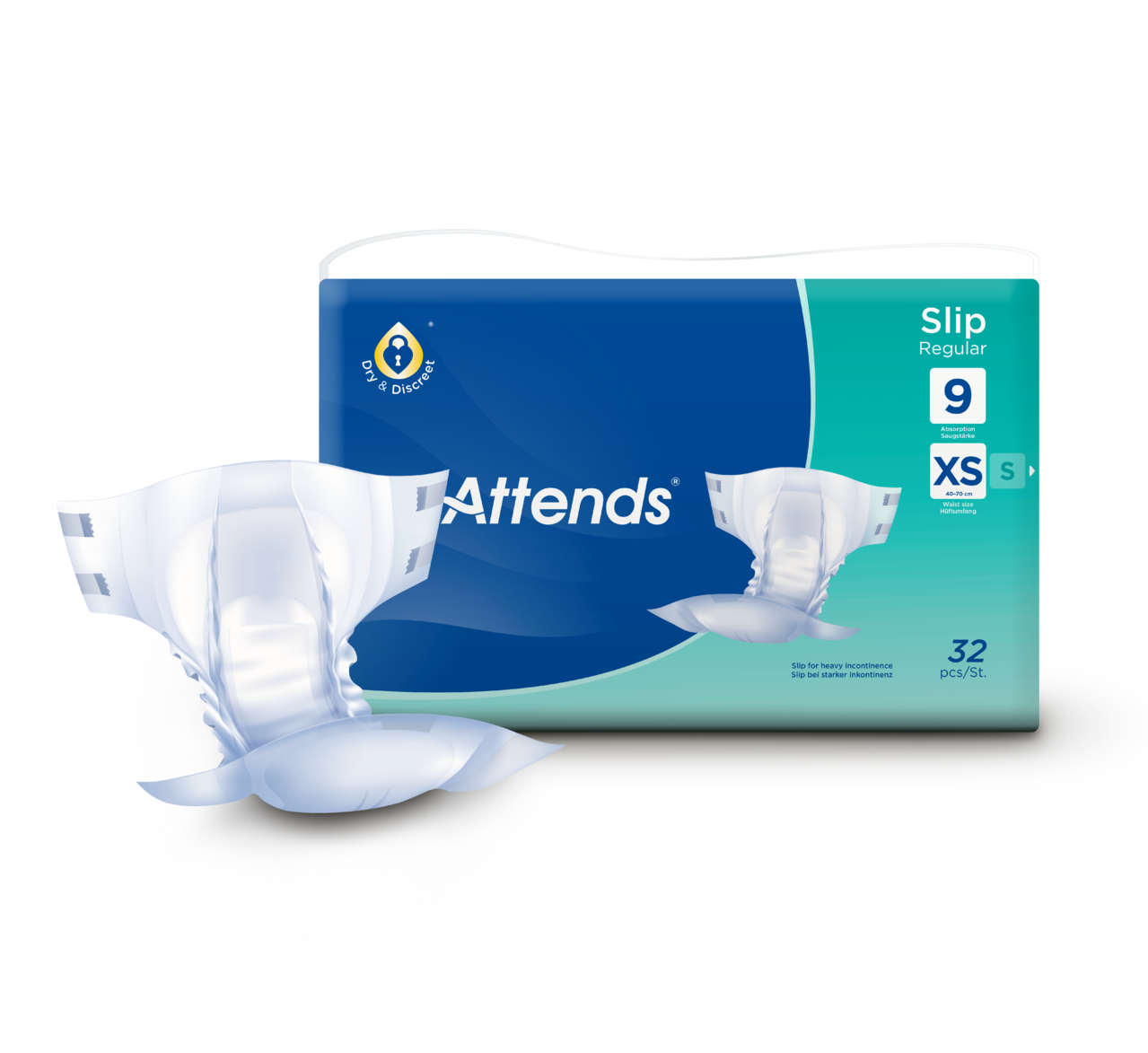 Produktbild - VF000177379 - Blöja allt-i-ett med kardborre barn 278ml 7-11kg midja 37-60cm