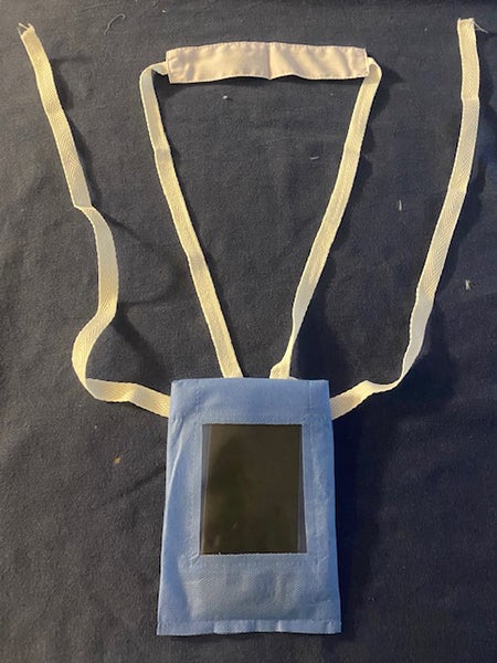 Produktbild - 58535 - Väska/fodral för EKG-telemetri Holter engångs med fönster 7x7cm 11,5x17cm