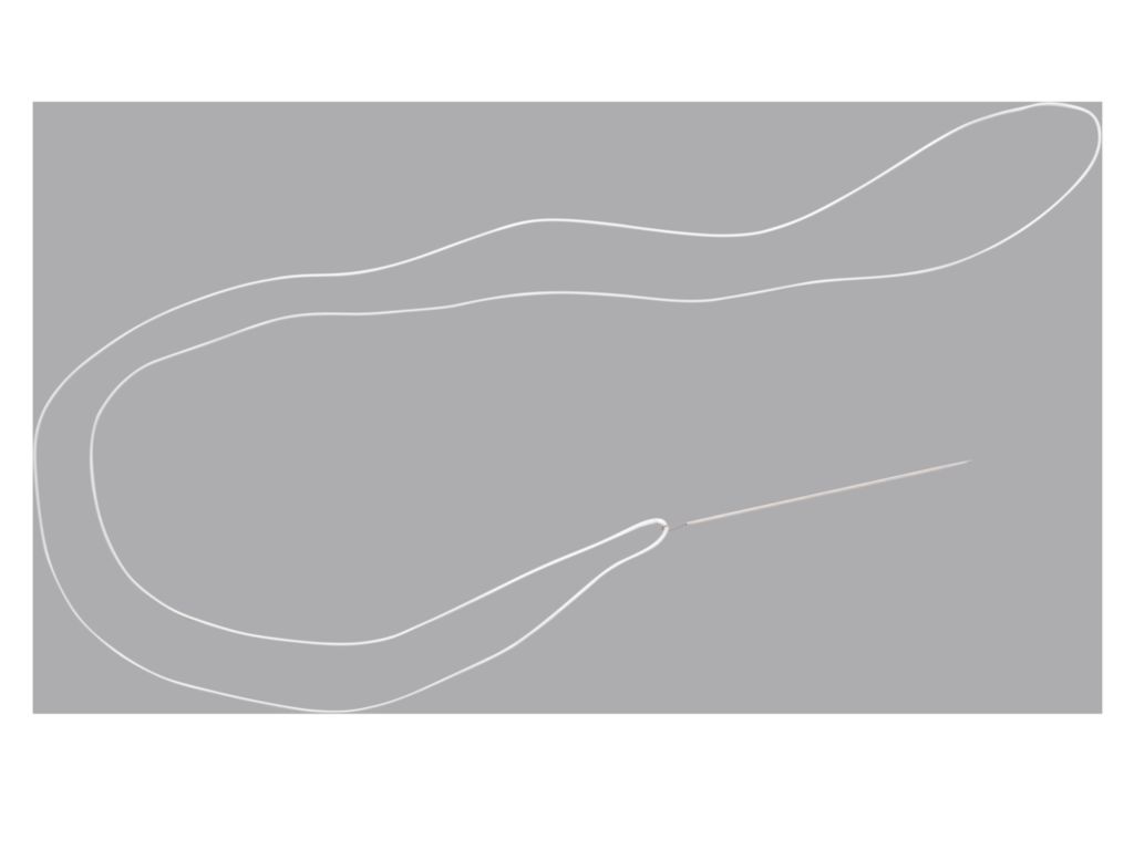 Produktbild - VF000150064 - FIBERLOOP® 2/5 METRIC 40'' (101,6 CM) BRAIDED POLYBLEND WHITE SUTURE L