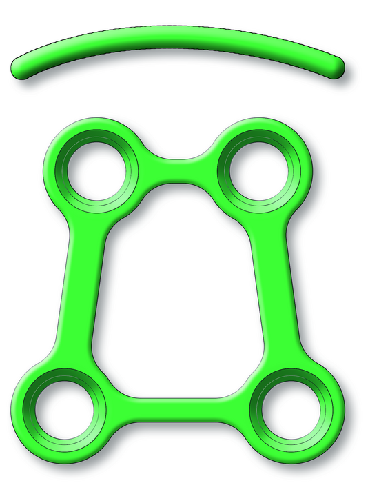Produktbild - VF000122868 - Platta trapetsformad 3D subkondylär steril 4 hål