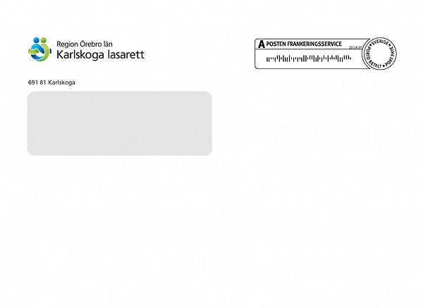 Produktbild - 60891 - Kuvert med fönster fukthäftande A-post Karlskoga vitt C5V2 90g