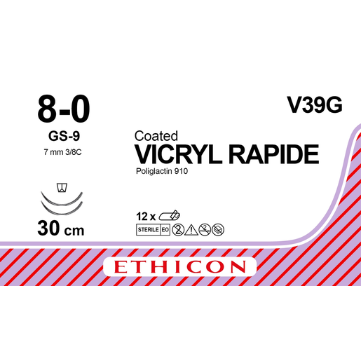 Produktbild - VF000148269 - VICRYL RAPIDE 8-0 2XGS-9 30CM