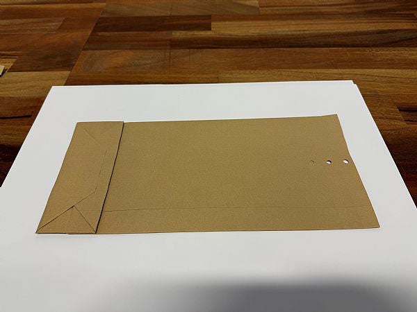 Produktbild - 65262 - Bälgpåse med hål utan tryck brun 160mmx34cm